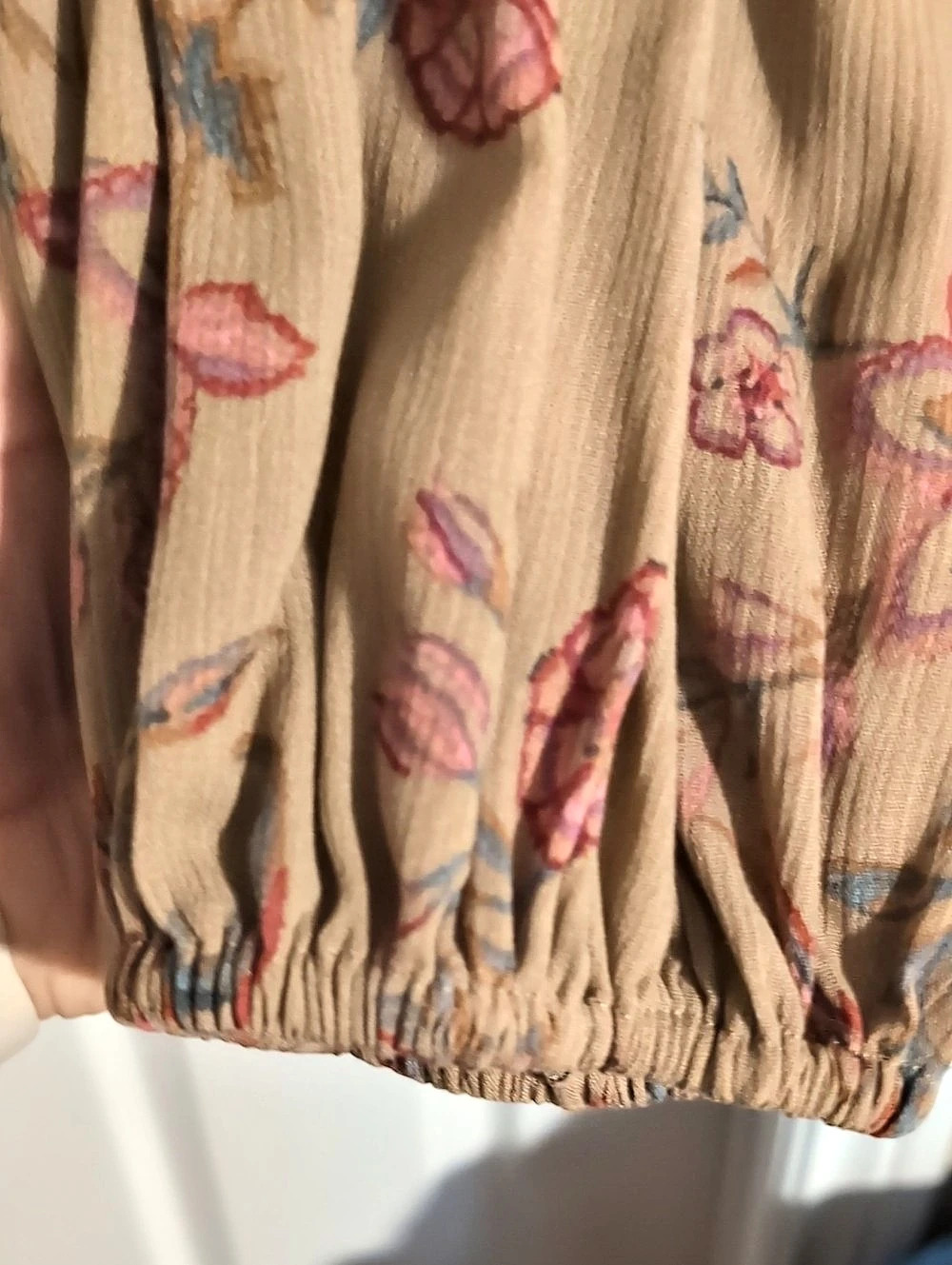 Torrid FESTI Lace Inset Blouse Floral Brown & Pink Size 1 - Picture 3 of 3